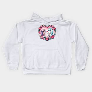 Unicorn Valentine Days Kids Hoodie